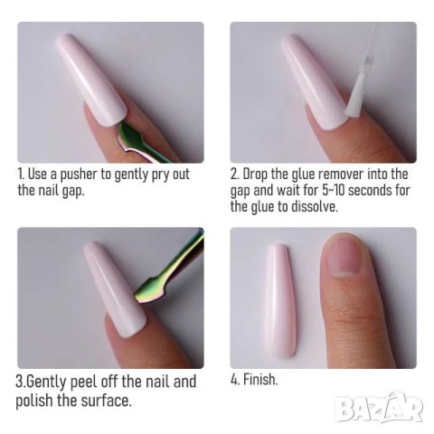 Ремувър за сваляне на изкуствени нокти и удължители, снимка 2 - Продукти за маникюр - 25760337