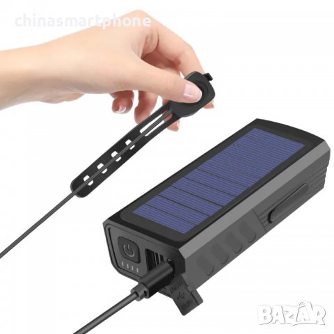 Соларен фар за велосипед със сирена. 3000Lm, снимка 4 - Аксесоари за велосипеди - 39997605