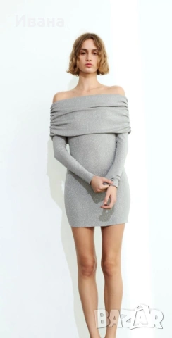 Сребриста рокля ZARA, снимка 4 - Рокли - 53173723