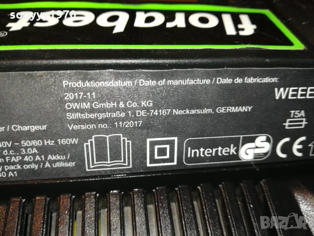 florabest 36v/3amp charger-MADE IN GERMANY 1509211901, снимка 8 - Винтоверти - 34145315