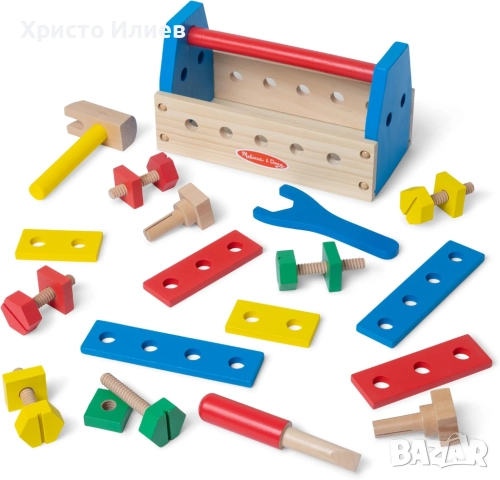 Дървена играчка Melissa & Doug - Кутия с инструменти, снимка 2 - Образователни игри - 52363916