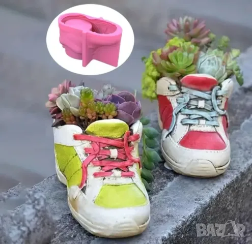 Молд кашпа обувка, снимка 2 - Форми - 49991386