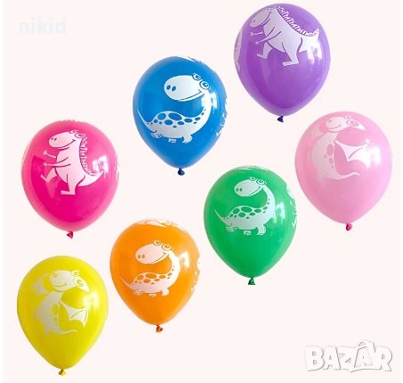 10 бр балони Динозаври за парти рожден ден украса балон динозавър, снимка 3 - Надуваеми играчки - 22333378