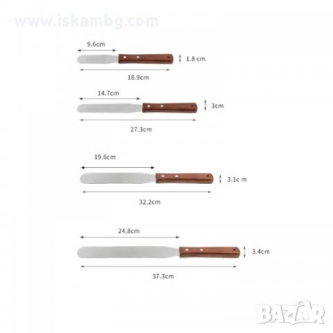 ПРОФЕСИОНАЛНА СЛАДКАРСКА ШПАТУЛА С ПРАВА РАБОТНА ПОВЪРХНОСТ - код 3245, снимка 5 - Прибори за хранене, готвене и сервиране - 34510585