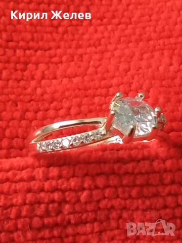 МАРКОВ ДИЗАЙНЕРСКИ СКЪПОЦЕНЕН ГОДЕЖЕН СРЕБЪРЕН ПРЪСТЕН РОДИРАНО СРЕБРО 925 с ИСКРЯЩИ ЦИРКОНИ 27105, снимка 11 - Пръстени - 50416523