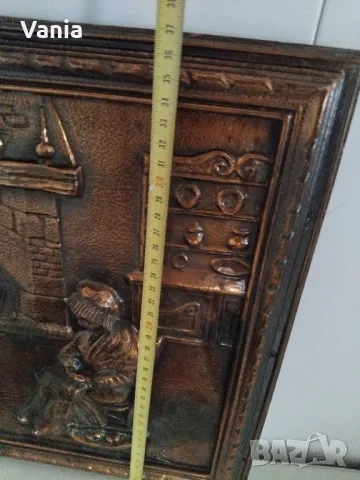 Медна картина, снимка 7 - Антикварни и старинни предмети - 49447663