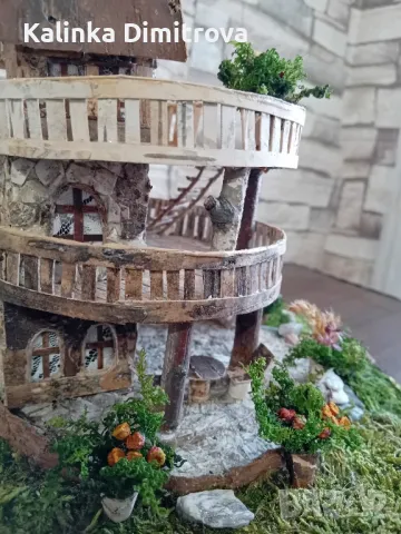 Къщата с цветята-ръчно изработена декорация., снимка 9 - Декорация за дома - 48108250