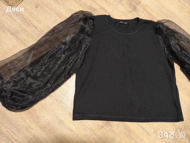 блузка с интересни ръкави на Zara, снимка 6 - Блузи с дълъг ръкав и пуловери - 47708505