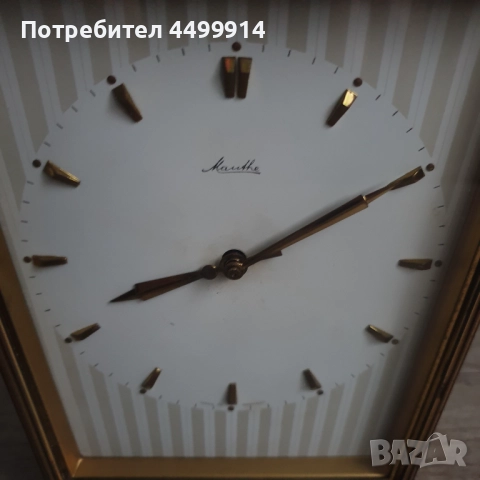 Бронзов настолен часовник, снимка 2 - Антикварни и старинни предмети - 52640847