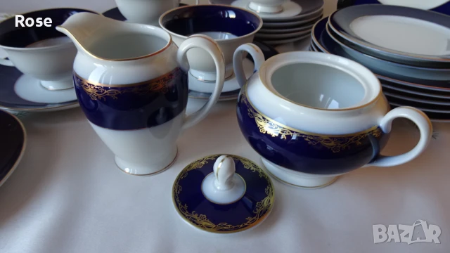 Винтидж порцелан Rosenthal Classic Rose Cobalt Blue 1974-1982, снимка 13 - Сервизи - 51416830