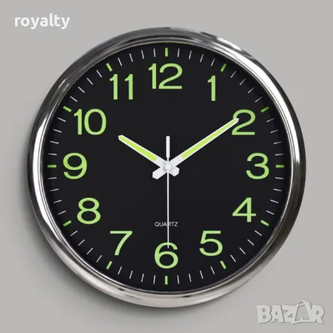 Светещ часовник за стена (Безшумен режим)