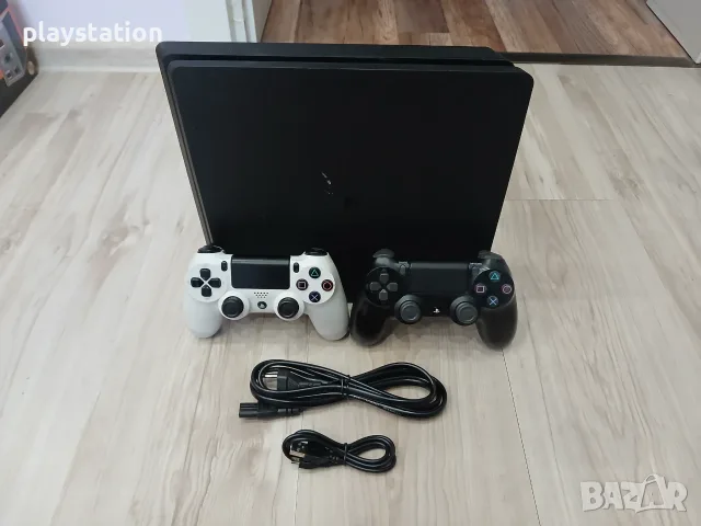 PlayStation 4 Slim 1TB + 2 джойстика и топ игри