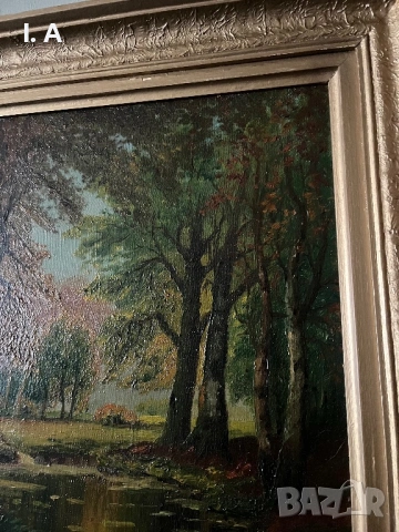 Маслена картина на F. Van Olleck, 20ти век, снимка 2 - Картини - 53945518