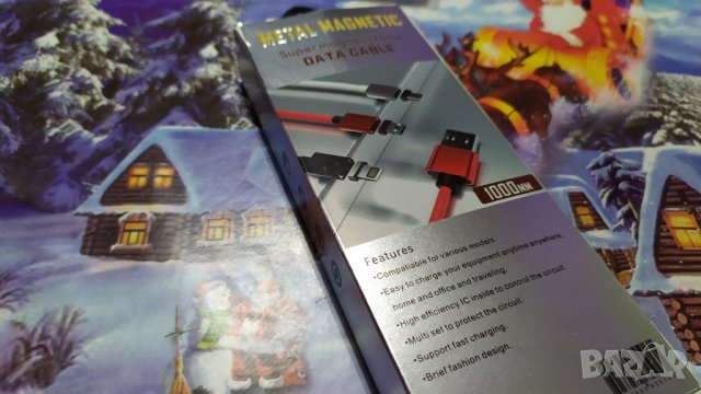 Магнитен кабел micro, type-c usb data cable , снимка 4 - USB кабели - 31272323