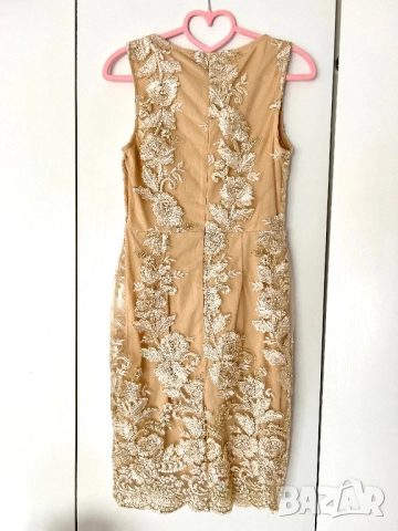 Разпродажба Красива официална елегантна рокля по тялото с бродерии Нова, снимка 6 - Рокли - 52881449