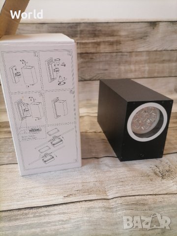 Външна стеннна лампа + 2 лед крушки, снимка 5 - Лед осветление - 42675118