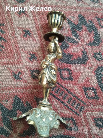 Свещник стар бронзов фигура 31612