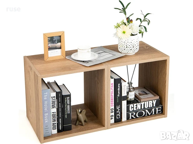 НОВИ! Етажерка куб дъб крафт 35x35x30 см , снимка 3 - Етажерки - 50734530