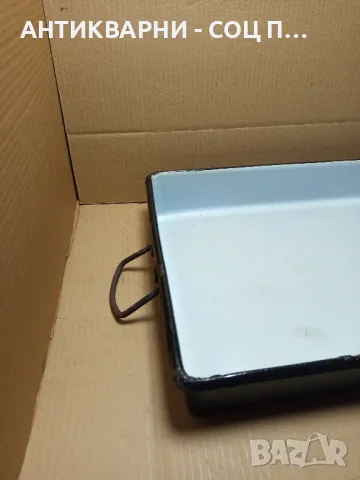 Соц Стара Емайлирана Тава За Печене., снимка 2 - Антикварни и старинни предмети - 49667736