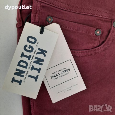 Jack & Jones - Панталон, Slim Fit, размер  W33, цвят Burgunndy.                                     , снимка 8 - Дънки - 39660054
