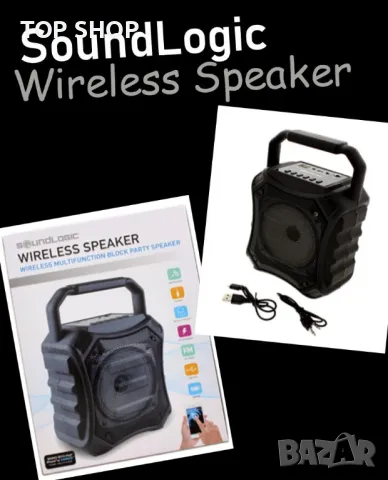 Bluetooth колона Soundlogic с радио, хендсфри, вход за микрофон, USB вход за карта и флаш памет