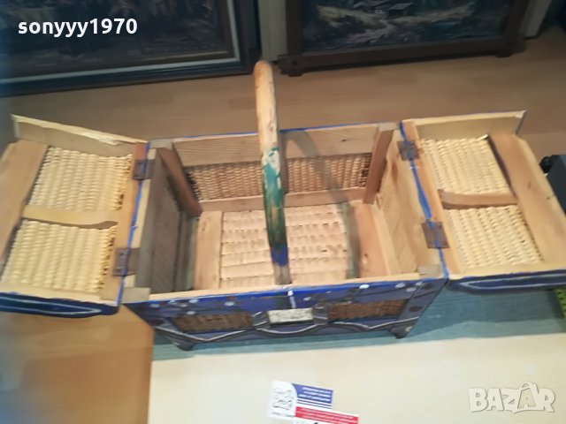 РЕТРО ЧАНТА-ДЪРВО И РАТАН-40Х40Х27СМ, снимка 8 - Колекции - 29141177