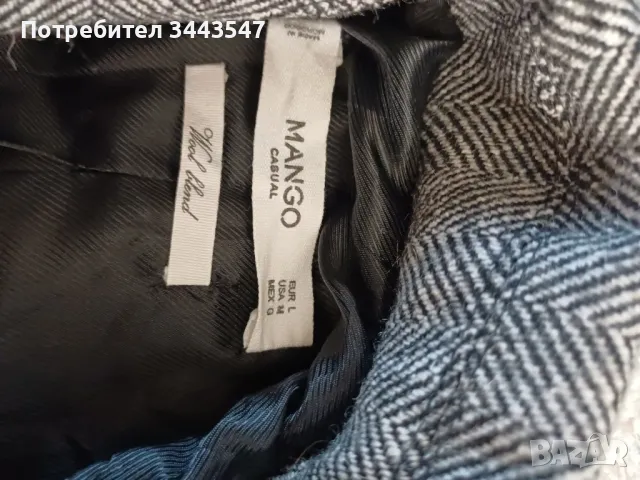 Дълго палто марка МANGO, снимка 2 - Палта, манта - 48422751