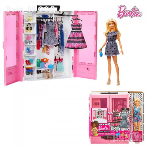 Кукла Барби с гардероб с аксесоари, снимка 3 - Кукли - 35131020
