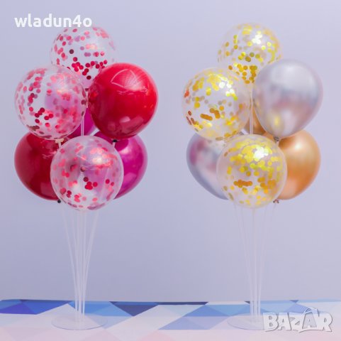 Стойка поставка за балони 7 бр. украса за рожден ден свадби, снимка 3 - Други - 29472917