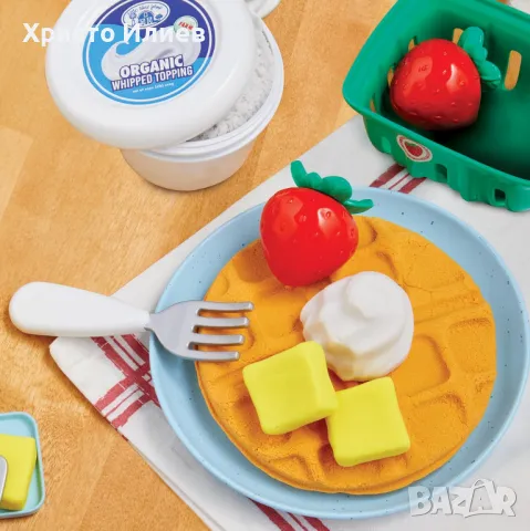 Гофретник с аксесоари и кинетичен пясък игрален комплект за готвене Little Tikes, снимка 6 - Образователни игри - 48708621