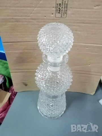 Ретро, българска, стъклена гарафа за алкохол, снимка 2 - Антикварни и старинни предмети - 54083312