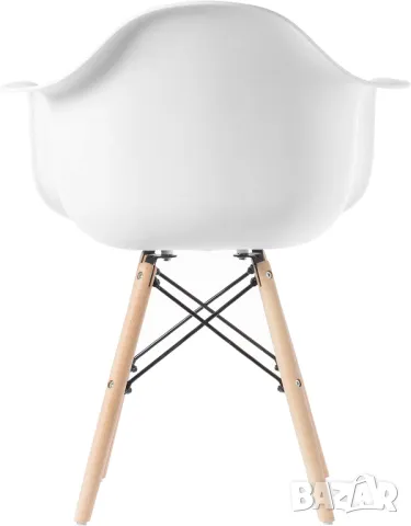 Комплект от 4 трапезни стола, Модерен пластмасов, от средата на века, снимка 10 - Столове - 48970009