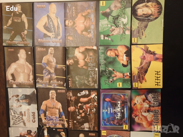 Продавам и разменям листчета с кечисти от WWF WWE, снимка 3 - Колекции - 25172921