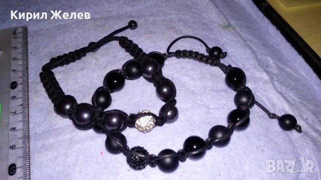 ДВЕ ФЕШЪН - АРТ ХЕНД МЕЙД РАЗТЕГЛИВИ ЛАСТИЧНИ ГРИВНИ от ПОЛУСКЪПОЦЕННИ КАМЪНИ ХЕМАТИТ 34318, снимка 7 - Гривни - 38949822