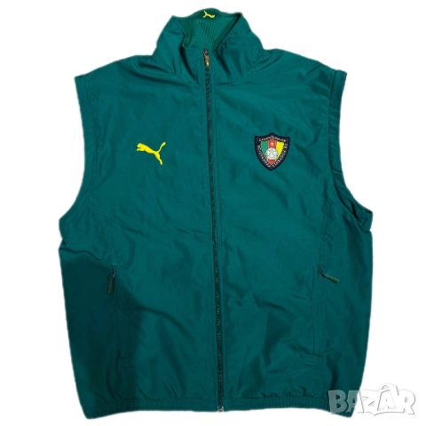 Мъжко горнище Puma x Cameroon 2002 става и на елек | L, снимка 2 - Спортни дрехи, екипи - 51497869