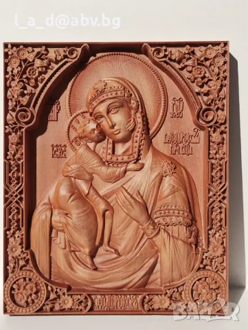 Икона на Света Мъченица Дария - авторска дърворезба, снимка 3 - Икони - 50247912