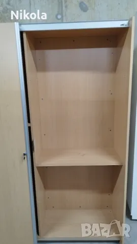 Трикрил гардероб с плъзгащи се врати 240 /46 /200 см офис шкаф за документи, снимка 10 - Гардероби - 49091606