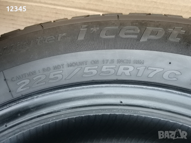 225/55R17C hankook -№488, снимка 4 - Гуми и джанти - 44585973