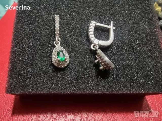 Нови,изящни сребърни обеци , снимка 4 - Обеци - 49041369