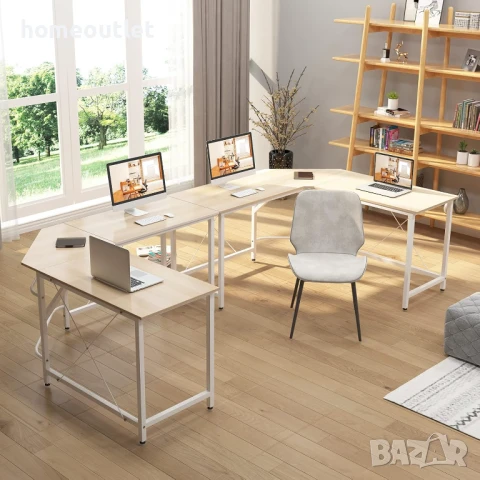 ПРОМОЦИЯ Ъглово бюро с L-образен плот и универсално приложение 10CZWKZJ02-MO, снимка 2 - Бюра - 50861430