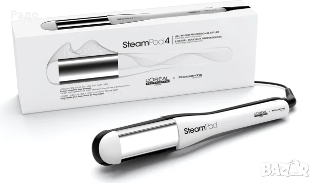 SteamPod 4.0 L’Oréal PROFESSIONNEL PARIS ROWENTA Salon LP74 Преса с пара Маша четка сешоар гаранция, снимка 18 - Преси за коса - 56227729