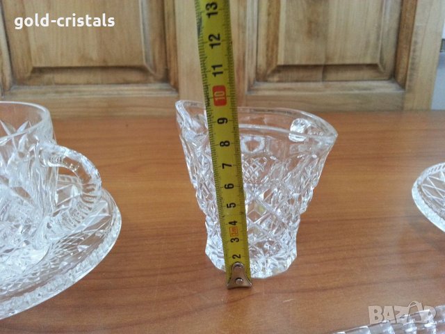 Кристални чаши  за кафе чай Бохемия, снимка 3 - Антикварни и старинни предмети - 33760770