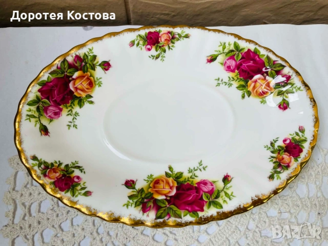 ROYAL ALBERT красива голяма сосиера от Англия, снимка 5 - Антикварни и старинни предмети - 54337324
