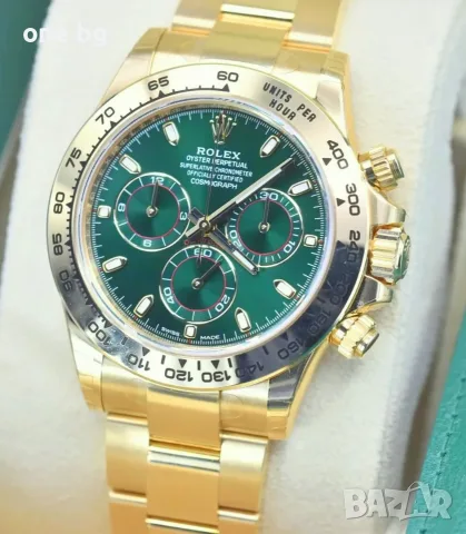 Rolex Daytona 18k Gold Green , снимка 6 - Луксозни - 55959044