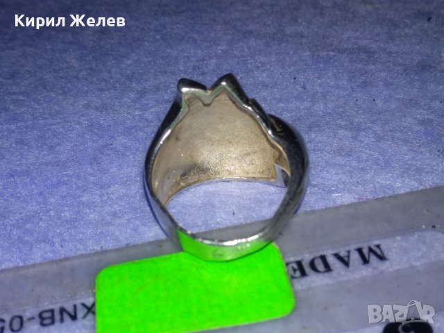 ЕЛЕГАНТЕН СРЕБЪРЕН АР НУВО СТИЛ ДАМСКИ ПРЪСТЕН СРЕБРО 925 МАЙСТОРСКА РЕТРО ИЗРАБОТКА 37868, снимка 14 - Пръстени - 40762620