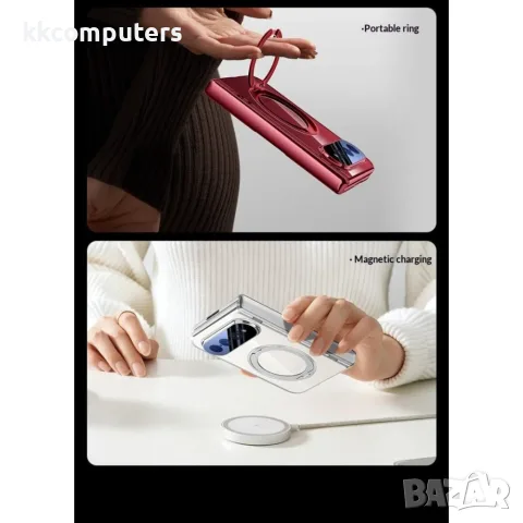 Xiaomi 18 Fold Магнитен Калъф, Стъкло, 360° Стойка – Черен, Червен и Сребрист, снимка 5 - Калъфи, кейсове - 56256485