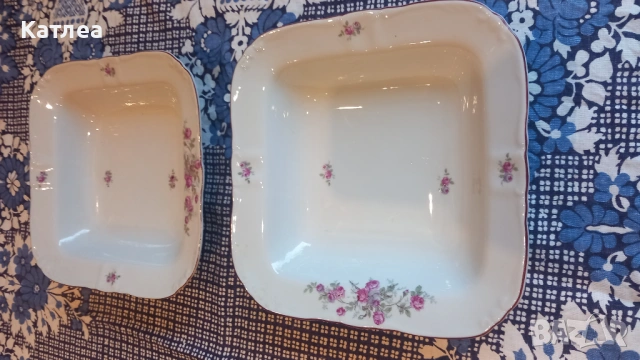 Квадратна порцеланова купа 2 бр.