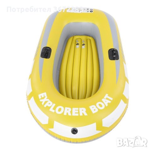 Едноместна надуваема каучукова лодка + помпа и гребла, снимка 3 - Водни спортове - 42862101