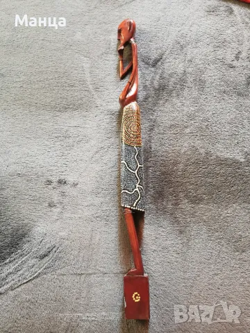 Дървена Африканска фигура, снимка 6 - Статуетки - 49209593