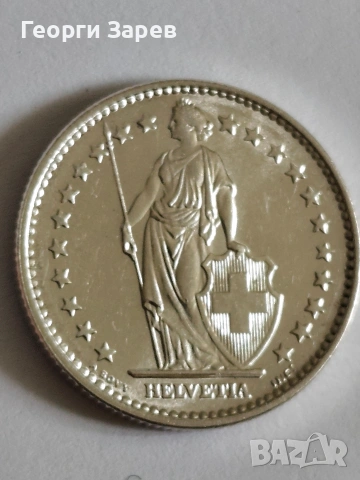 2 франка 1965 год, сребро тегло 10.00 гр, проба 835/1000, снимка 2 - Нумизматика и бонистика - 54158851